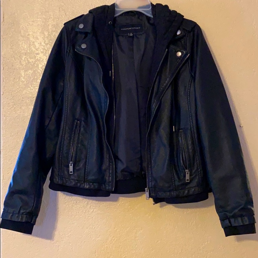 Black Faux Leather Jacket